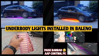 UNDERBODY LIGHTS INSTALLATION IN BALENO [upl. by Nylrahs]