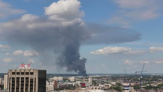 Birmingham Fire Timelapse  July 17th 2024 [upl. by Infield921]