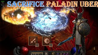 Diablo II Resurrected  Sacrifice Paladin Build Uber Tristram [upl. by Lishe]