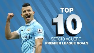 Top 10 Sergio Aguero Premier League Goals [upl. by Bobina]