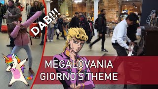 I Played Giornos Theme and Megalovania on Piano in Public Cole Lam 12 Years Old [upl. by Hairahs]