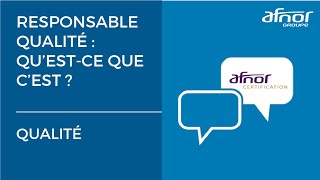 La parole aux certifiés  le rôle du responsable qualité [upl. by Jefferson]