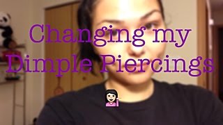 Changing My Dimple Piercings  NativeBeauty [upl. by Nivad269]