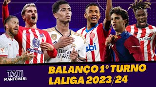 BALANÇO DO 1º TURNO DE LALIGA 202324 BRIGA PELO TÍTULO REBAIXAMENTOS SURPRESAS [upl. by Laeria]