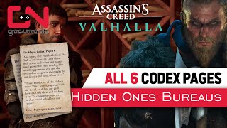 AC Valhalla Codex Pages Hidden Bureau Locations  Hidden Ones Armor Set  Rate Bureau [upl. by Rahmann]