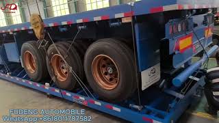 flat bed semi trailercontainer semi trailer flat deck trailerchina flat bed semi trailer [upl. by Nyvar]