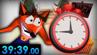 El SPEEDRUN de Crash Bandicoot 1 es PURA AUTOMATACIÓN WTF [upl. by Krystle41]