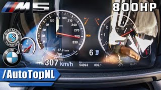 800HP BMW M5 F10 ACCELERATION 307kmh BIMMER TUNING BTM5 by AutoTopNL [upl. by Farnham]