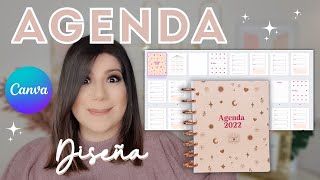 CREA tu propia AGENDA en CANVA ⭐️ Te regalo la plantilla [upl. by Oiromed754]