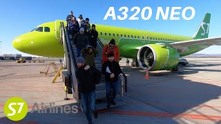 S7 AIRBUS A320 NEO ECONOMY  Yuzhno Sakhalinsk  Vladivostok [upl. by Yeltrab]