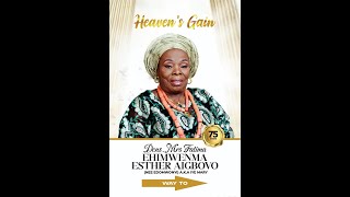 BURIAL CEREMONY OF DCNS MRS FATIMA EHIMWENMA [upl. by Lleon]