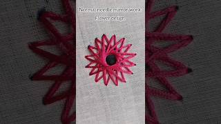 🪡Normal needle mirror work design for beginnershand embroidery embroideryyoutubevideoshorts [upl. by Nicolai]