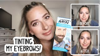 HOW TO TINTING MY EYEBROWS WITH BEARD DYE WAIT THIS WORKED [upl. by Airaet]