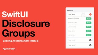 SwiftUI Disclosure Groups  Exciting Announcement [upl. by Lala755]