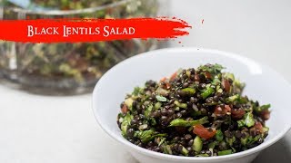 Black Lentils Salad  High Protein  Vegan [upl. by Shornick]