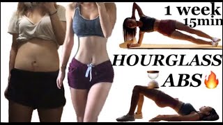 My absSMALLER waist ⌛HOURGLASS beginner workout routine  15 min No equipment  OppServe [upl. by Yrocaj206]