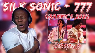 Bruno Mars Anderson Paak Silk Sonic  777  GRAMMYs 2022 REACTION  FIRE PERFORMANCE [upl. by Felicle710]