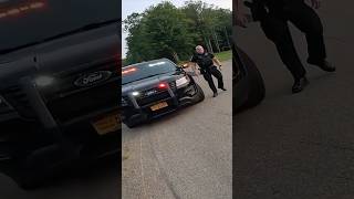 Cop pulls over biker and witnessed his friend crash 😱 ​​⁠​⁠BussinB [upl. by Wootten348]