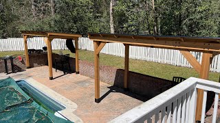 Back Yard Bar and Grill build pt2 Backyard Discovery XL grill gazebo [upl. by Azpurua]