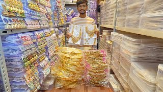 Chickpet Bangalore Wholesale Jewellery Shop 10RsEarringsVaddanamTempleBridal JewelleryShopping [upl. by Gherardi312]