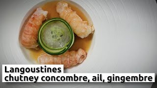 Langoustines amp chutney concombre ail gingembre [upl. by Bible839]