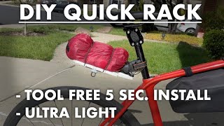 DIY quick mounting bike packing rear rack for bikes [upl. by Aborn116]