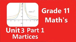 Grade 11 Maths Unit 3 Matrices Part 1  New Curriculum [upl. by Alfonzo]