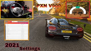 Steering Wheel settings 2021 in FORZA HORIZON 4  COMPLETE SETTINGS  PXN V900 [upl. by Euqininod120]