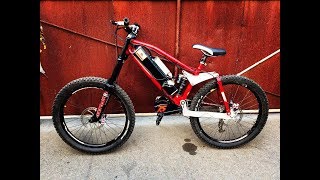 electric downhill bike with a Luna cyclone mid drive [upl. by Ameyn885]