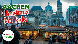 Aachen Germany Christmas Markets  4K60fps with Captions  2023 [upl. by Avla]