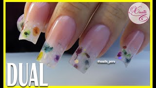 💅 Uñas Acrílicas BABY BOOMER con FLORES Encapsuladas 🌷 con los NUEVOS MOLDES DUAL paso a paso [upl. by Elleyoj]