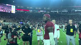 HUGE RAMMER JAMMER Jalen Milroe celebrates beating Georgia [upl. by Curcio]