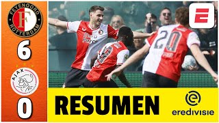 GOLEADA HISTÓRICA de FEYENOORD de SANTIAGO GIMÉNEZ 60 vs AJAX Asistencia del CHAQUITO  Eredivisie [upl. by Hcirdla783]