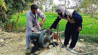 Diesel Engine Start Up  Tubewell Technology  Peetar  Agriculture in Pakistan [upl. by Hannahsohs]