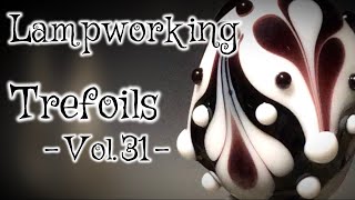 Lampworking  Flameworking with Black amp White  Volume 31  Trefoils  104 demo [upl. by Llerrehc539]