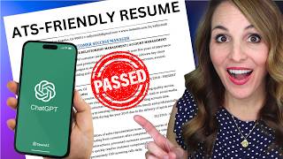 How To Write An ATSFriendly Resume Using ChatGPT in 2024  BEST FORMAT amp TEMPLATE [upl. by Larner]