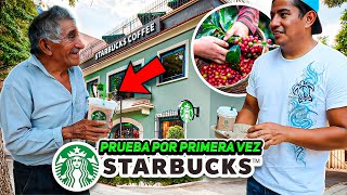 Cafetaleros Mexicanos prueban Starbucks que ellos sembraron a 45 pesos la tasa [upl. by Acinnej]