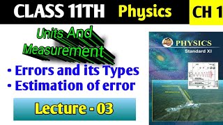 11th Physics Chapter 01  Units and Measurement  Lecture 03  MH Board [upl. by Eleph]