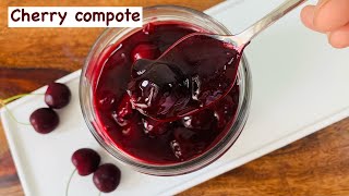 How to make Perfect Cherry Compote  Homemade Cherry Pie Filling [upl. by Anelahs]