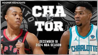 Toronto Raptors vs Charlotte Hornets Full Game Highlights  Dec 18  2024 NBA Season [upl. by Aivyls676]