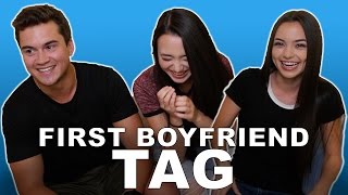 FIRST BOYFRIEND TAG  Merrell Twins [upl. by Ardnuassak]