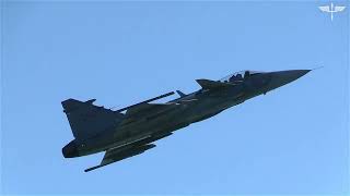 JAS 39 Gripen with turbine song  Karlskrona  20220813 High Quality Audio [upl. by Ennayelhsa796]