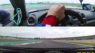 Cayman 718 GT4 VS CAYMAN 718 GTS Manthey Racing Comparison lap on Magny cours GP track [upl. by Elrae483]