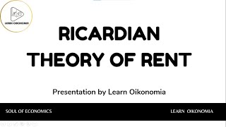 RICARDIAN THEORY OF RENT  MICROECONOMICS  LEARNOIKONOMIA [upl. by Rania]