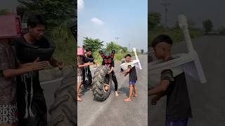 Skibidi tire flipping challengeskibiditoilet speaker shortyoutube funny cameraman [upl. by Ainafets644]