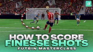 How to EFFECTIVELY Score FINESSE Shots in FC 24 [upl. by Enyleve935]