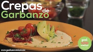 Crepas VEGANAS de Garbanzo  RECETA SALUDABLE Y SIN GLUTEN [upl. by Acinoj]