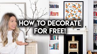 DECORATE YOUR HOME FOR FREE  10 DECOR IDEAS ON A BUDGET [upl. by Alliuqal]