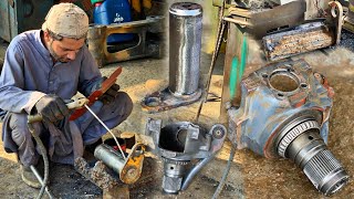 Repairing Process Of Excavator Boom Pin amp Spindle Remaking Process  How Experts Repair Excavator [upl. by Kelcey]