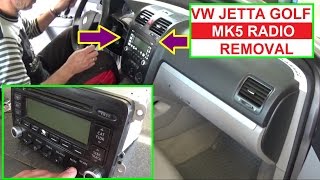 How to Remove or Replace Radio Vw Jetta MK5 Vw Golf MK5 Radio Cd Player Replacement [upl. by Kelli]